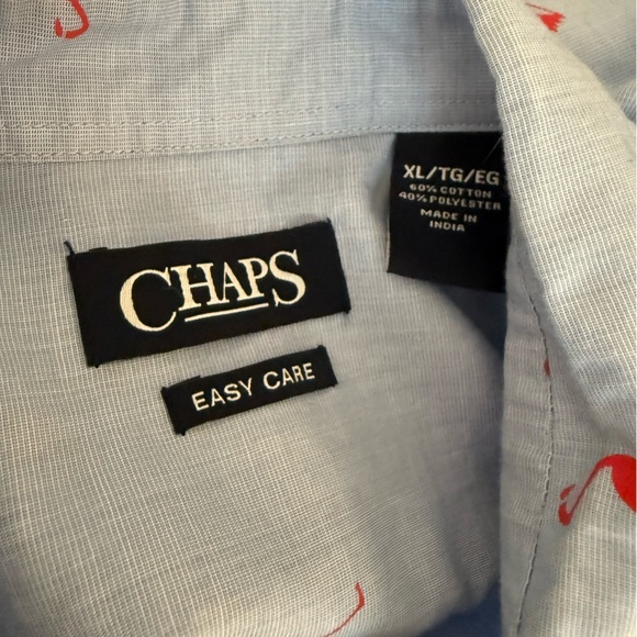 Chaps Flamingo Button-Down Shirt - Picture 6 of 8